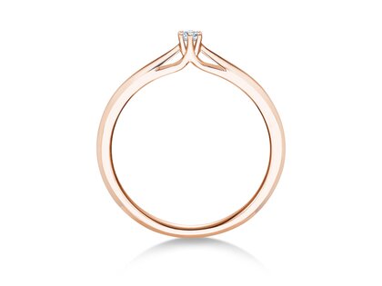 Verlovingsring Heaven 6 in 18K roségoud met diamant 0,05ct H/SI
