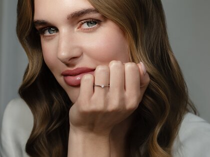 Verlovingsring Heaven 6 in 14K witgoud met diamant 0,10ct G/SI