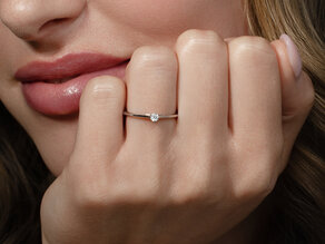 Verlovingsring Heaven 6 in 14K witgoud met diamant 0,10ct G/SI