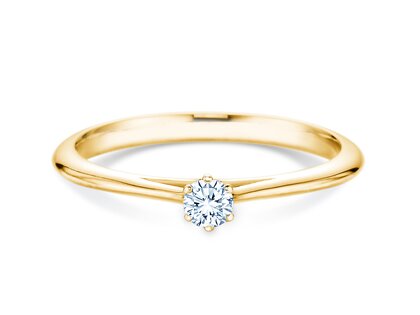 Verlovingsring Heaven 6 in 14K geelgoud met diamant 0,10ct H/SI