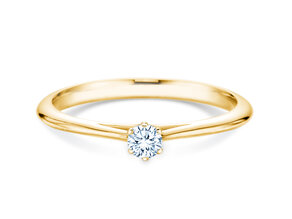 Verlovingsring Heaven 6 in 14K geelgoud met diamant 0,10ct H/SI