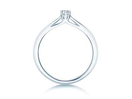 Verlovingsring Heaven 6 in 14K witgoud met diamant 0,10ct G/SI