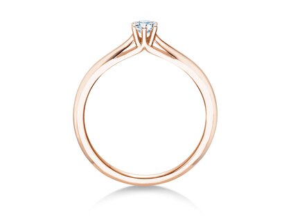 Verlovingsring Heaven 6 in 9K roségoud met diamant 0,20ct G/SI