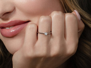 Verlovingsring Heaven 6 in 9K roségoud met diamant 0,20ct G/SI