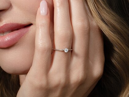 Verlovingsring Heaven 6 in 9K witgoud met diamant 0,25ct H/SI