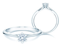 Verlovingsring Heaven 6 in 18K witgoud met diamant 0,25ct G/SI