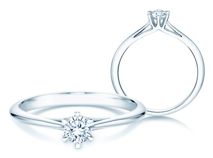 Verlovingsring Heaven 6 in platina 950/- met diamant 0,25ct H/SI