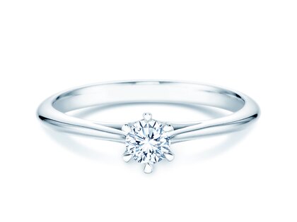 Verlovingsring Heaven 6 in 9K witgoud met diamant 0,25ct H/SI