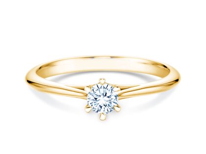 Verlovingsring Heaven 6 in 14K geelgoud met diamant 0,25ct G/SI