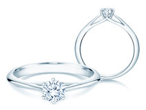 Verlovingsring Heaven 6 in 14K witgoud met diamant 0,30ct G/SI