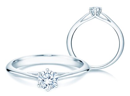 Verlovingsring Heaven 6 in 14K witgoud met diamant 0,30ct G/SI
