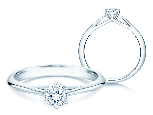 Verlovingsring Heaven 6 in 18K witgoud met diamant 0,30ct G/SI