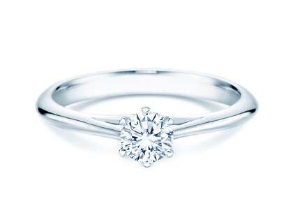 Verlovingsring Heaven 6 in 18K witgoud met diamant 0,30ct G/SI