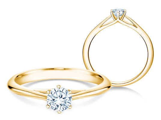 Verlovingsring Heaven 6 in 18K geelgoud met diamant 0,30ct H/SI