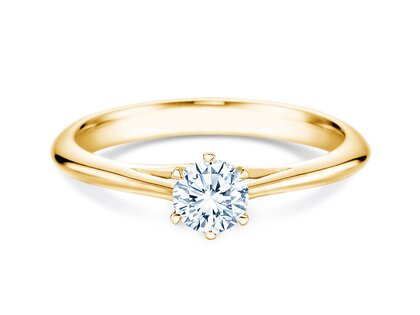 Verlovingsring Heaven 6 in 18K geelgoud met diamant 0,30ct H/SI