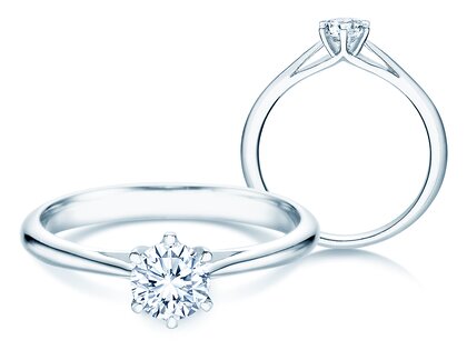 Verlovingsring Heaven 6 in platina 950/- met diamant 0,40ct G/SI