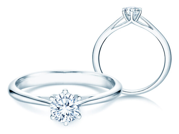 Verlovingsring Heaven 6 in platina 950/- met diamant 0,40ct G/SI