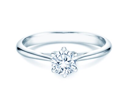 Verlovingsring Heaven 6 in platina 950/- met diamant 0,40ct G/SI