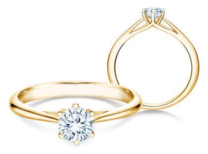 Verlovingsring Heaven 6 in 18K geelgoud met diamant 0,40ct G/SI