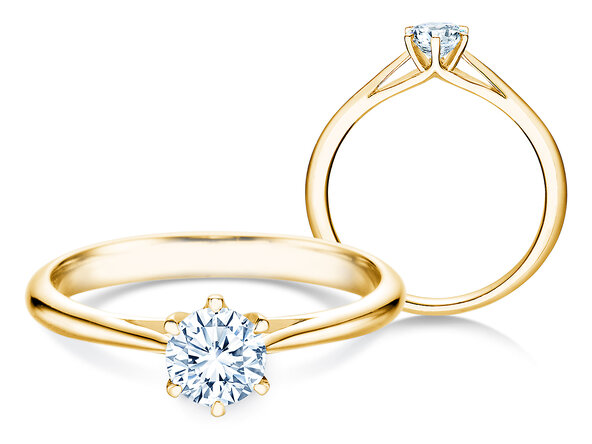 Verlovingsring Heaven 6 in 14K geelgoud met diamant 0,40ct H/SI