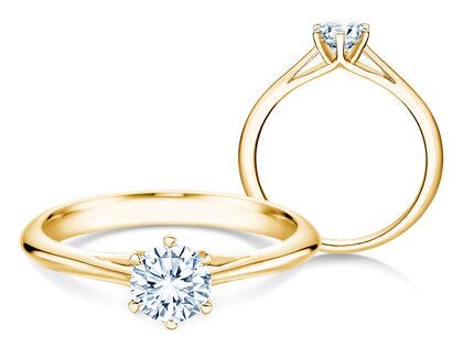 Verlovingsring Heaven 6 in 9K geelgoud met diamant 0,50ct H/SI