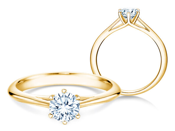Verlovingsring Heaven 6 in 9K geelgoud met diamant 0,50ct H/SI