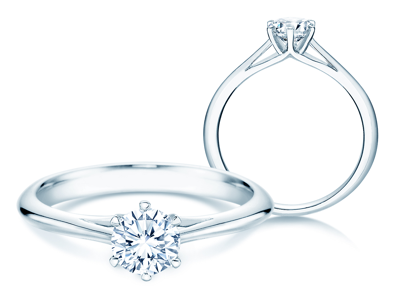 Paar ringen voor hem en haar, bruiloft ringen zilver 6 mm met