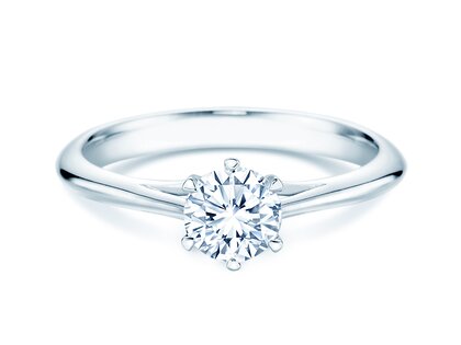 Verlovingsring Heaven 6 in 9K witgoud met diamant 0,60ct H/SI
