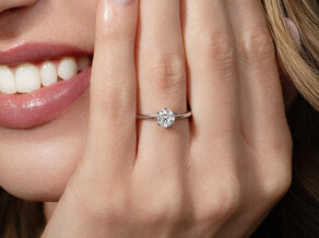 Verlovingsring Heaven 6 in 9K witgoud met diamant 0,75ct G/SI
