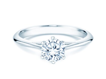 Verlovingsring Heaven 6 in 9K witgoud met diamant 0,75ct G/SI