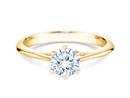 Verlovingsring Heaven 6 in 9K geelgoud met diamant 0,75ct G/SI