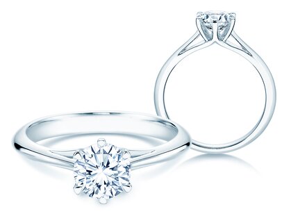 Verlovingsring Heaven 6 in platina 950/- met diamant 1,00ct G/SI