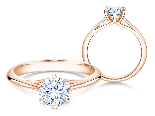 Verlovingsring Heaven 6 in 9K witgoud met diamant 1,00ct H/SI