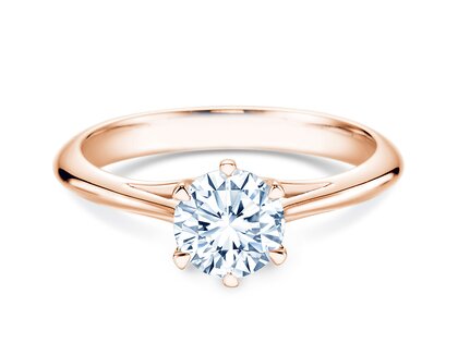 Verlovingsring Heaven 6 in 14K roségoud met diamant 1,00ct G/SI