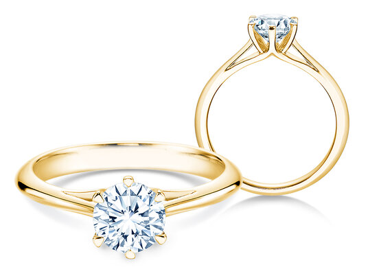 Verlovingsring Heaven 6 in 9K witgoud met diamant 1,00ct H/SI