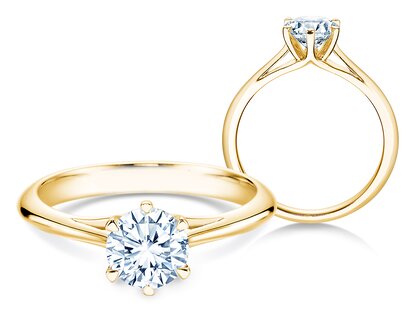 Verlovingsring Heaven 6 in 9K geelgoud met diamant 2,50ct G/SI