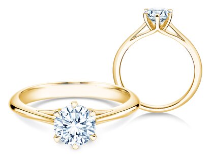 Verlovingsring Heaven 6 in 14K geelgoud met diamant 1,00ct G/SI