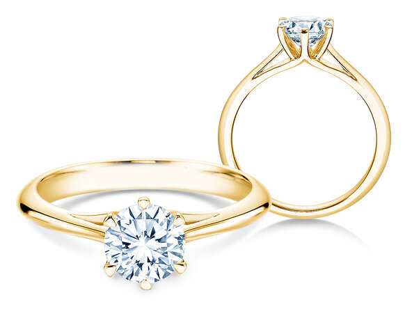 Verlovingsring Heaven 6 in 9K geelgoud met diamant 2,50ct G/SI