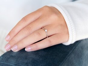 Verlovingsring Heaven 6 in 14K geelgoud met diamant 0,10ct H/SI