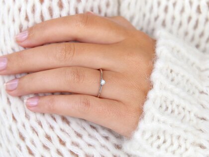Verlovingsring Heaven 6 in 14K geelgoud met diamant 0,10ct H/SI