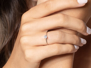 Verlovingsring Heaven 6 in zilver 925/- met diamant 0,15ct G/SI