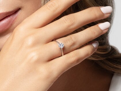 Verlovingsring Heaven 6 in platina 950/- met diamant 0,40ct G/SI