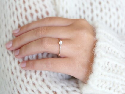 Verlovingsring Heaven 6 in 9K witgoud met diamant 0,20ct G/SI