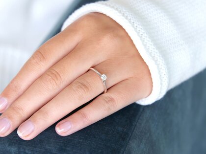 Verlovingsring Heaven 6 in 9K witgoud met diamant 0,20ct G/SI