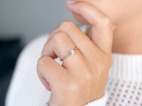 Verlovingsring Heaven 6 in 9K witgoud met diamant 0,25ct H/SI
