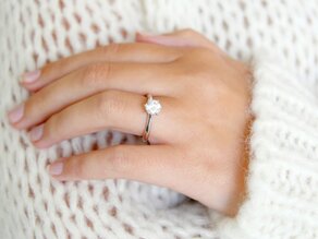 Verlovingsring Heaven 6 in 14K witgoud met diamant 1,25ct H/SI