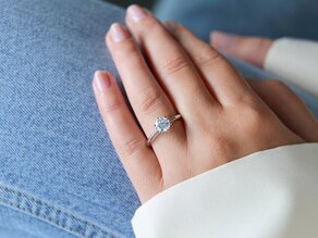 Verlovingsring Heaven 6 in 14K witgoud met diamant 1,25ct H/SI