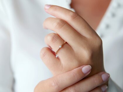Verlovingsring Heaven 6 in 18K roségoud met diamant 0,05ct H/SI