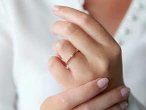 Verlovingsring Heaven 6 in 18K roségoud met diamant 0,05ct H/SI