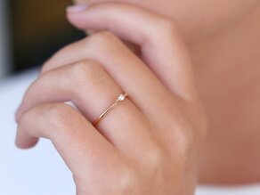 Verlovingsring Heaven 6 in 18K roségoud met diamant 0,05ct H/SI